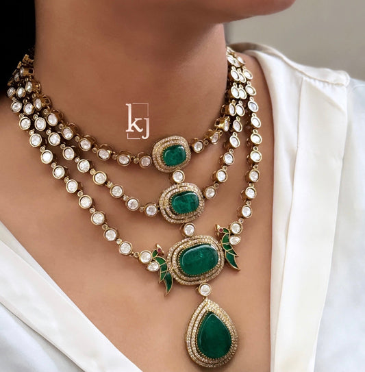 Naina 3 layer necklace set