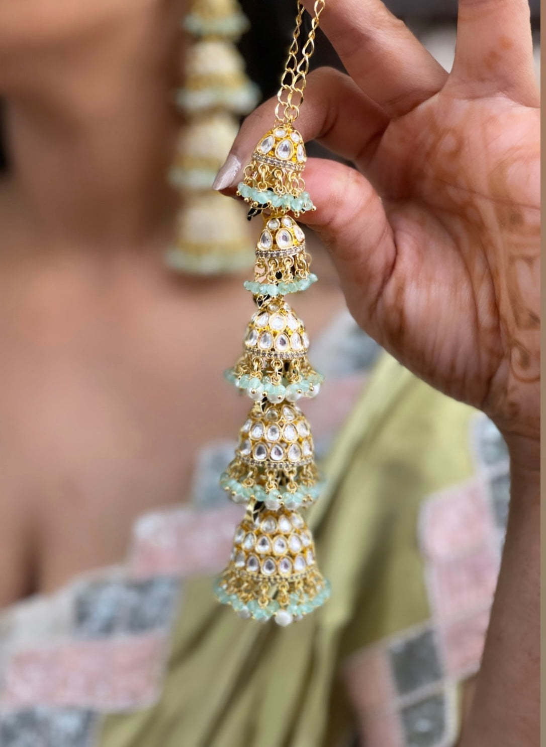 Vedisha long jhumka earrings