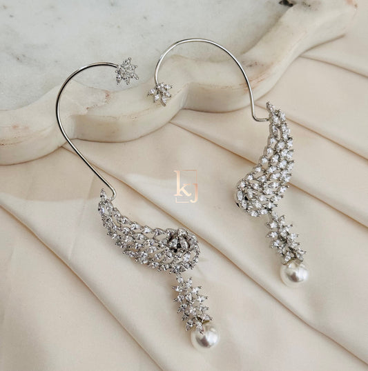 Pearl earcuff earrings