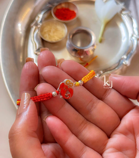 92.5 silver Shree Ganeshay rakhi