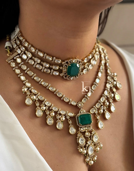 Zoya bridal choker and necklace set