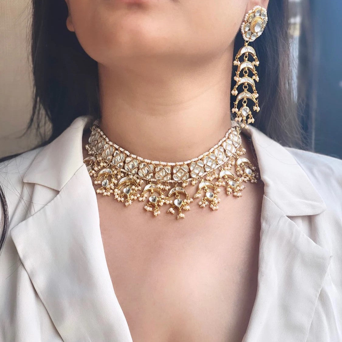 Manika Polki Chokers Set