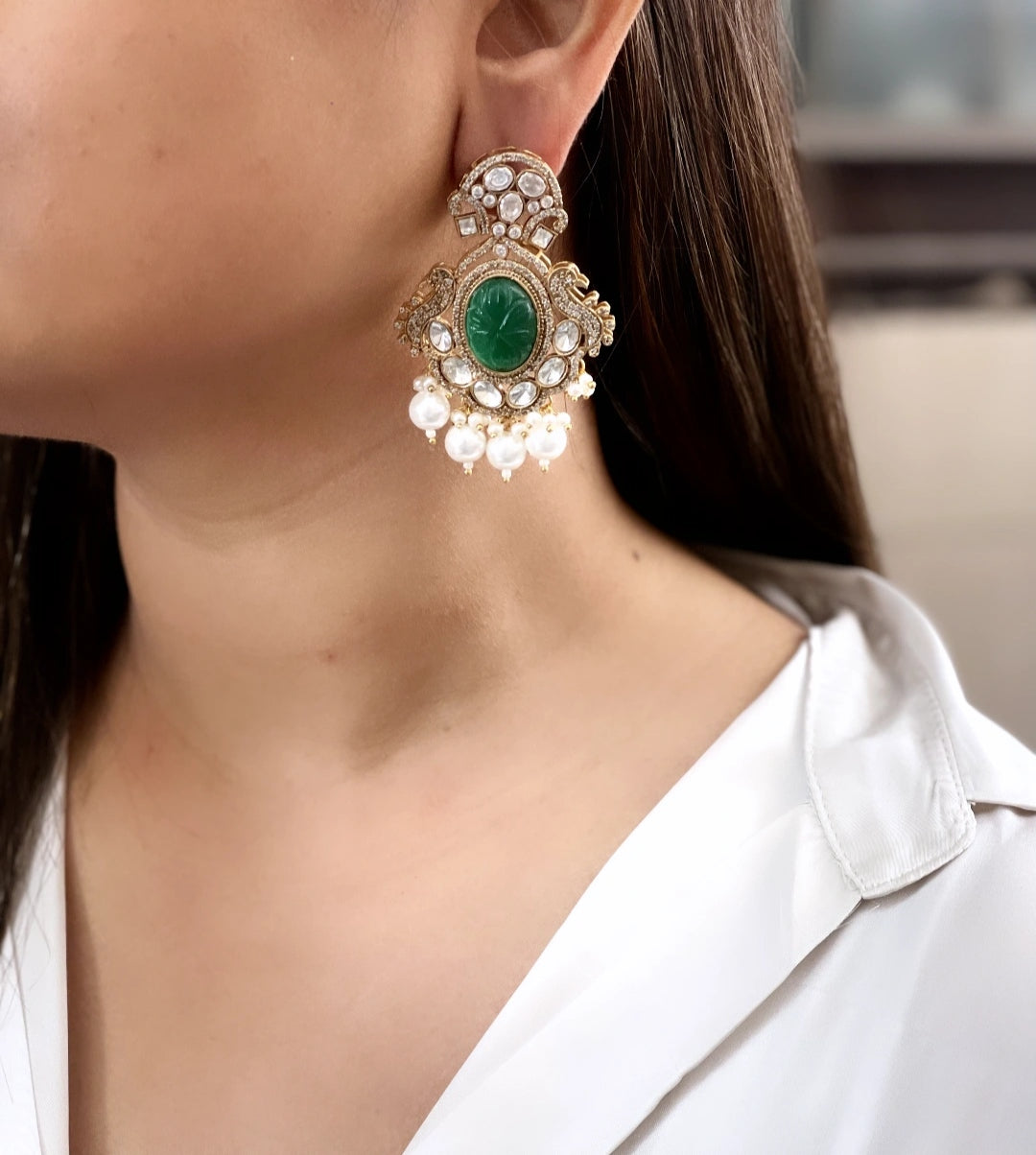 Panna Nawaabi Polki Earrings