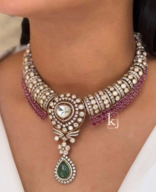 Surkh necklace set