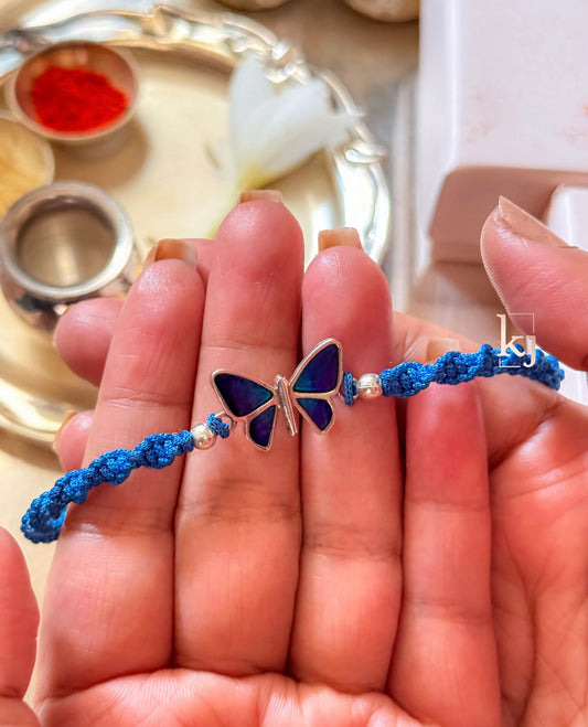 92.5 silver Butterfly Rakhi