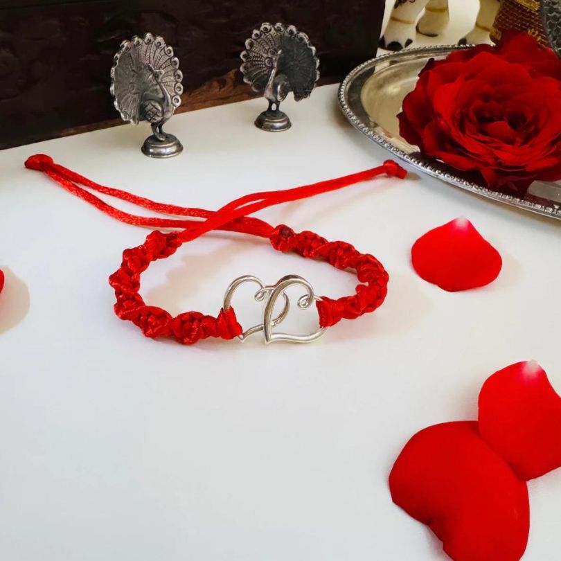 92.5 sliver Cristina Heart Rakhi – khandelwaljewellers