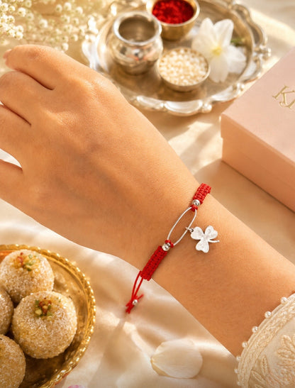 92.5 Silver clove leaf Rakhi