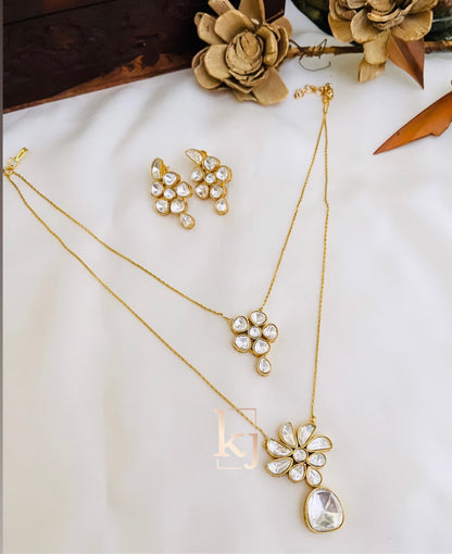 Ridhika double layer pendant set