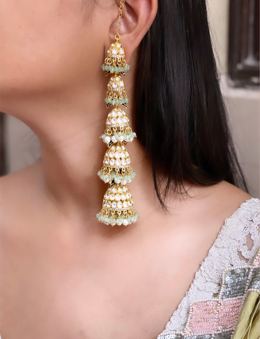 Vedisha long jhumka earrings