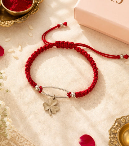 92.5 Silver clove leaf Rakhi