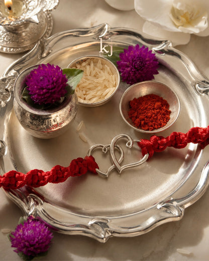 92.5 sliver Cristina Heart Rakhi