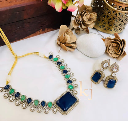 Jemina blue stone necklace