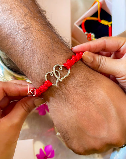 92.5 sliver Cristina Heart Rakhi