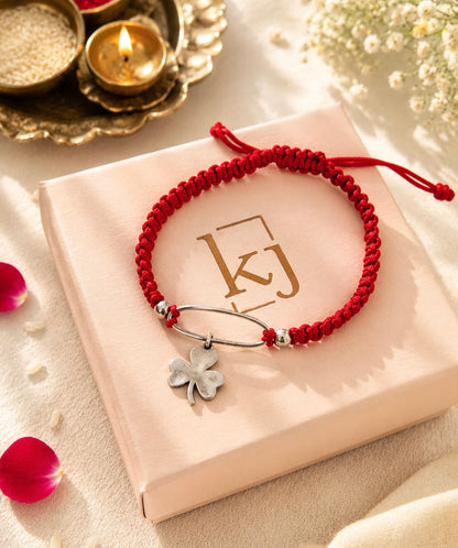 92.5 Silver clove leaf Rakhi