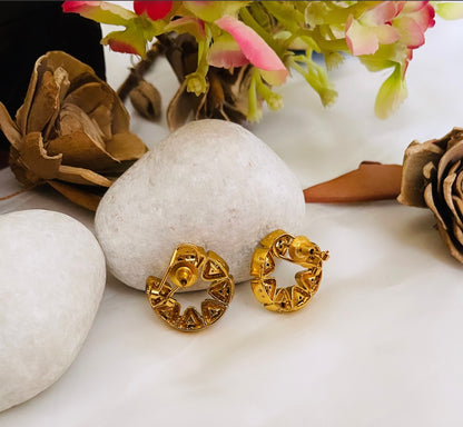 Round polki studs