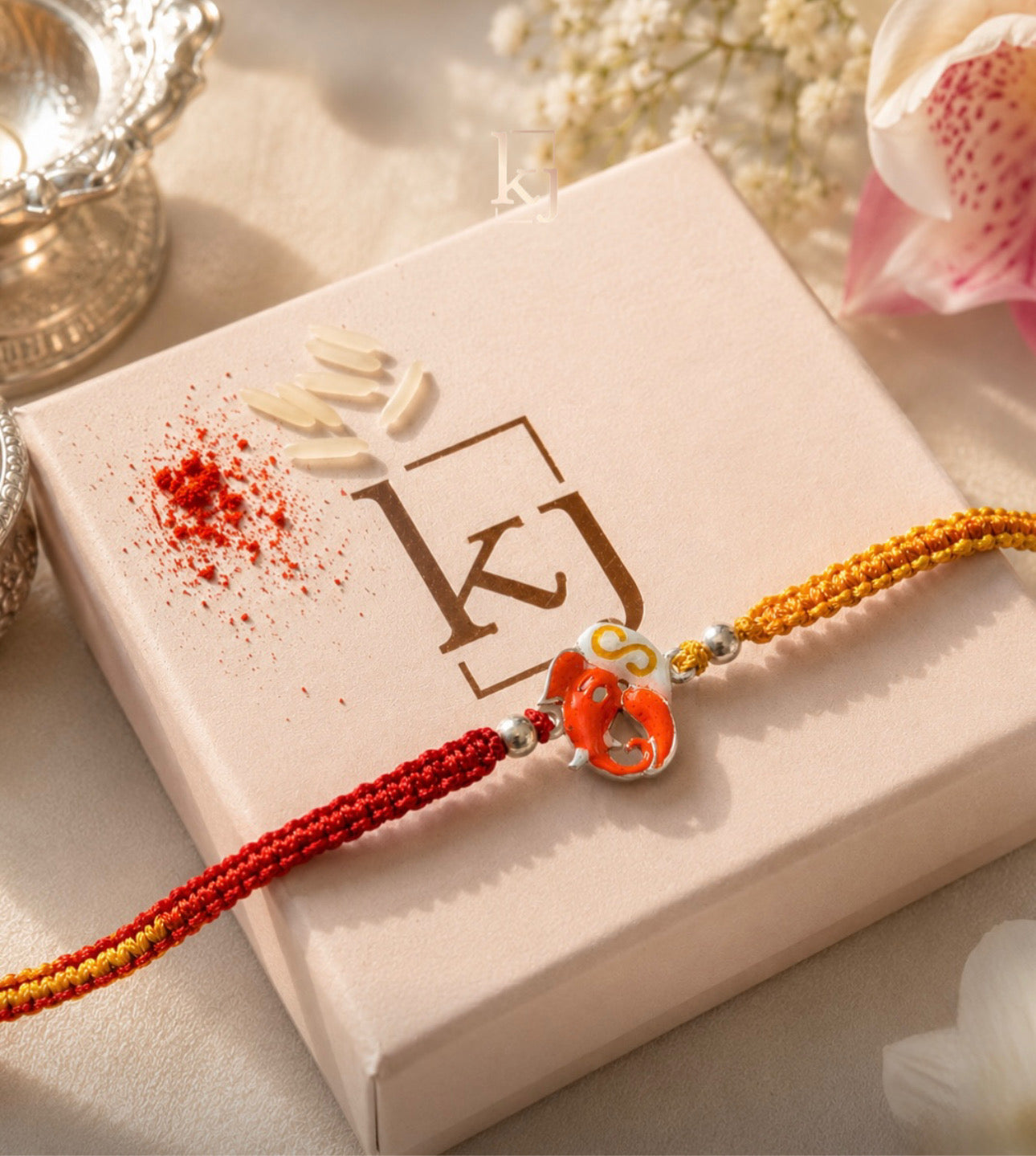 92.5 silver Shree Ganeshay rakhi
