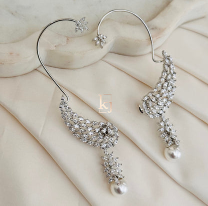 Pearl earcuff earrings