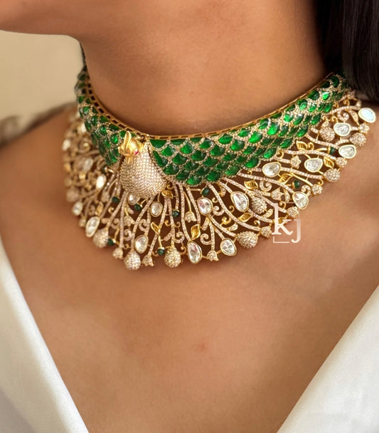 Peacock choker set