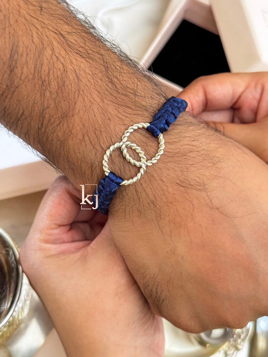 92.5 Silver Double ring Rakhi