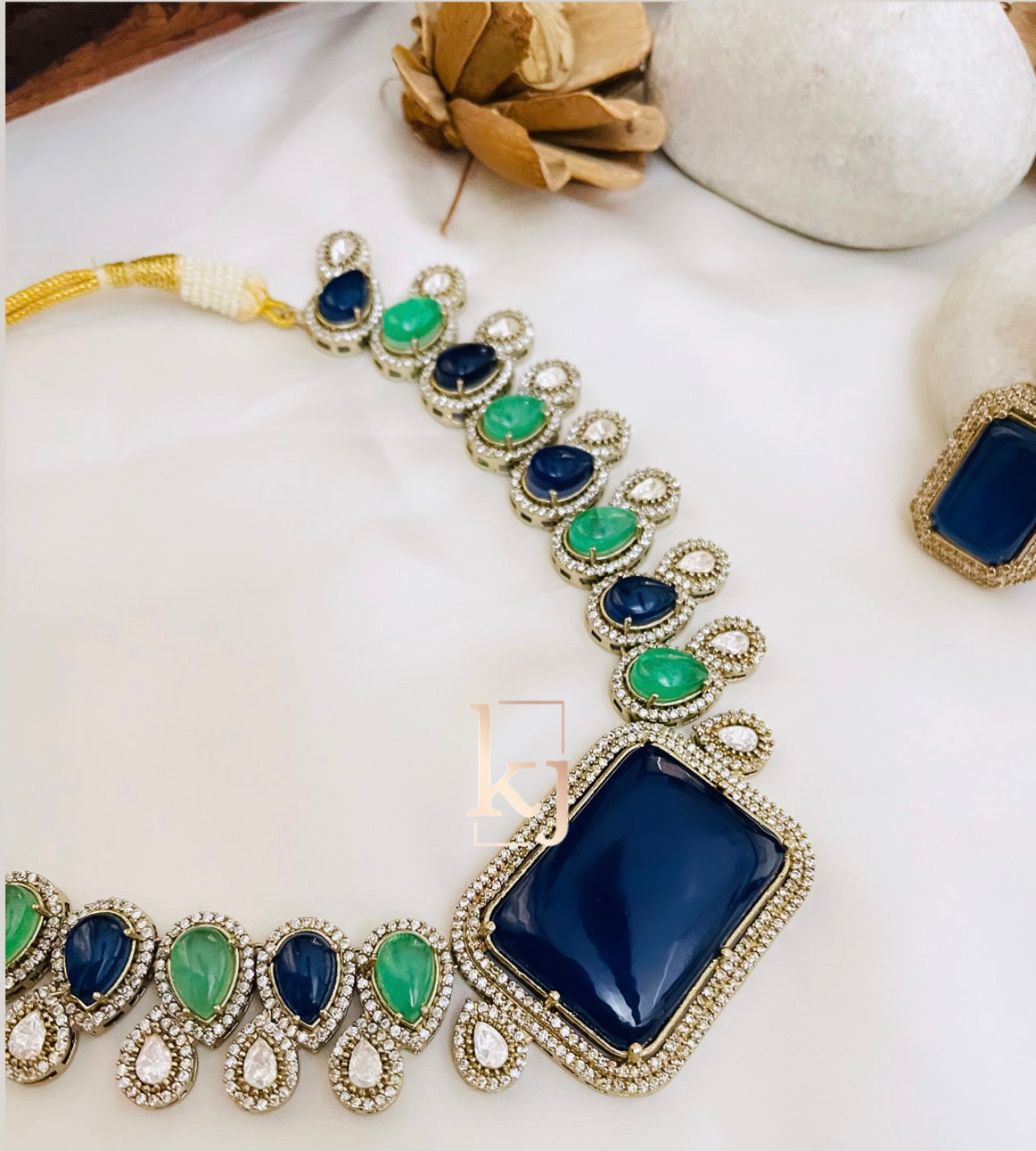 Jemina blue stone necklace