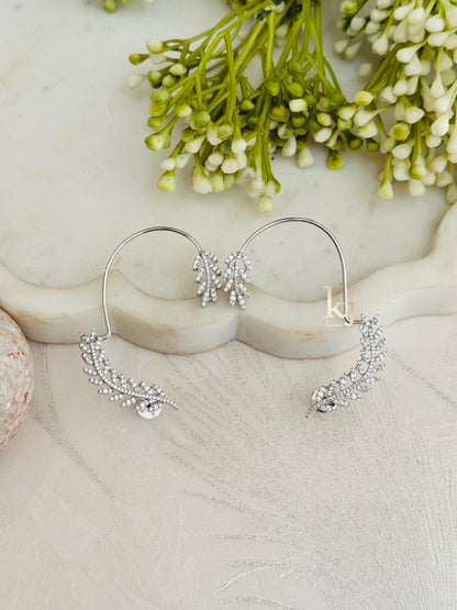 Leaf earcuff earrings set