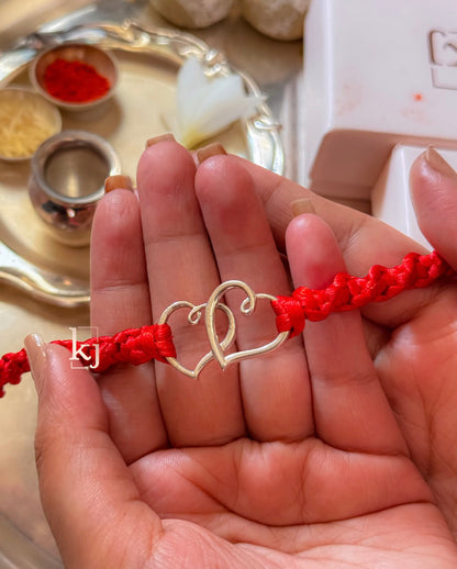 92.5 sliver Cristina Heart Rakhi