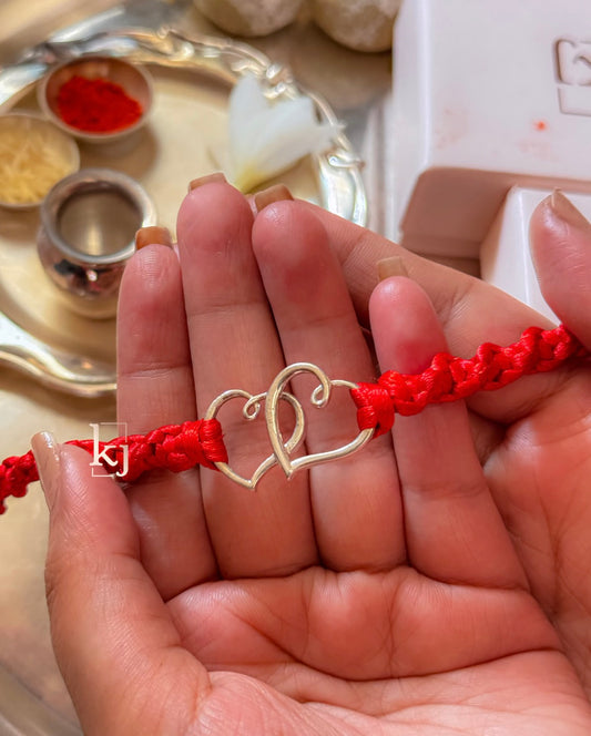 92.5 sliver Cristina Heart Rakhi