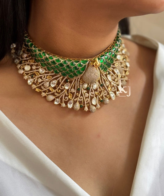 Peacock choker set