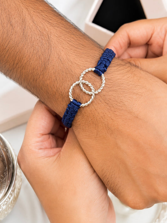 92.5 Silver Double ring Rakhi