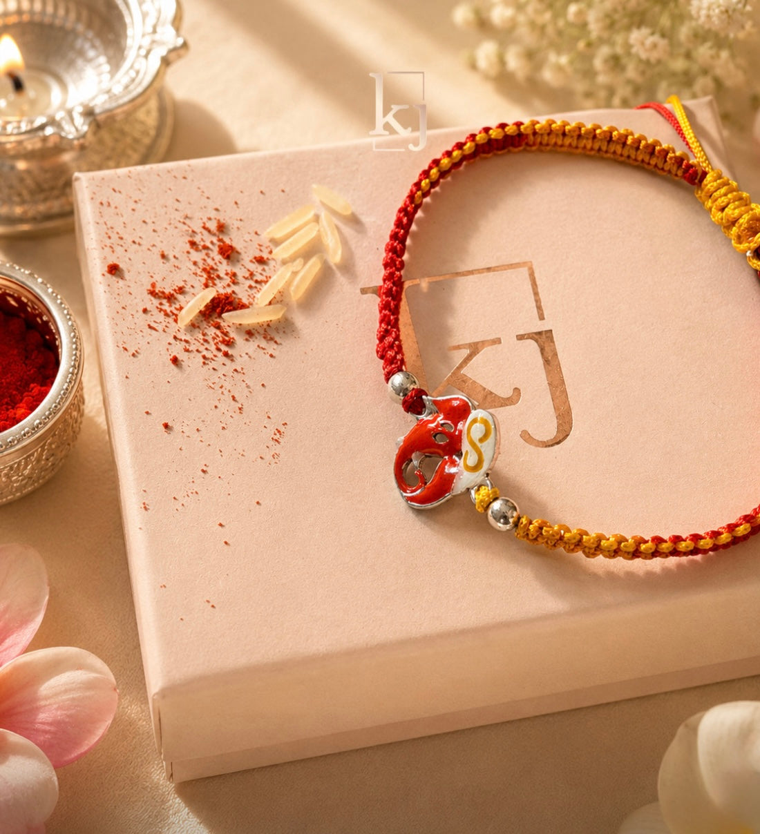 92.5 silver Shree Ganeshay rakhi