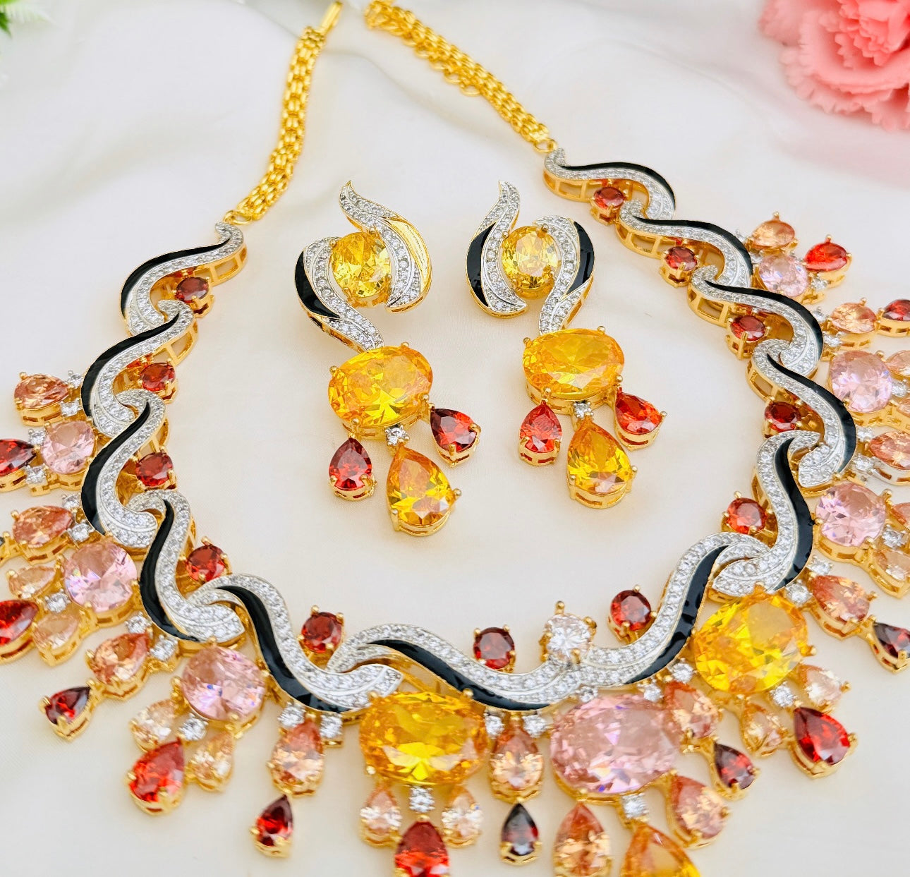 Pansy necklace set