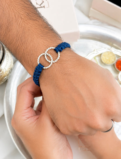 92.5 Silver Double ring Rakhi