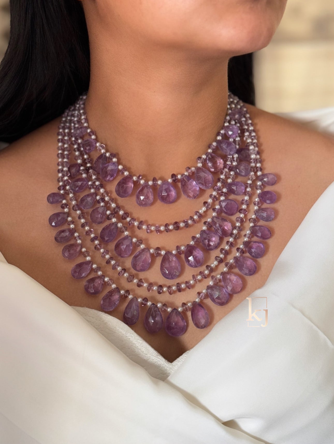 Anais Mala real amethyst