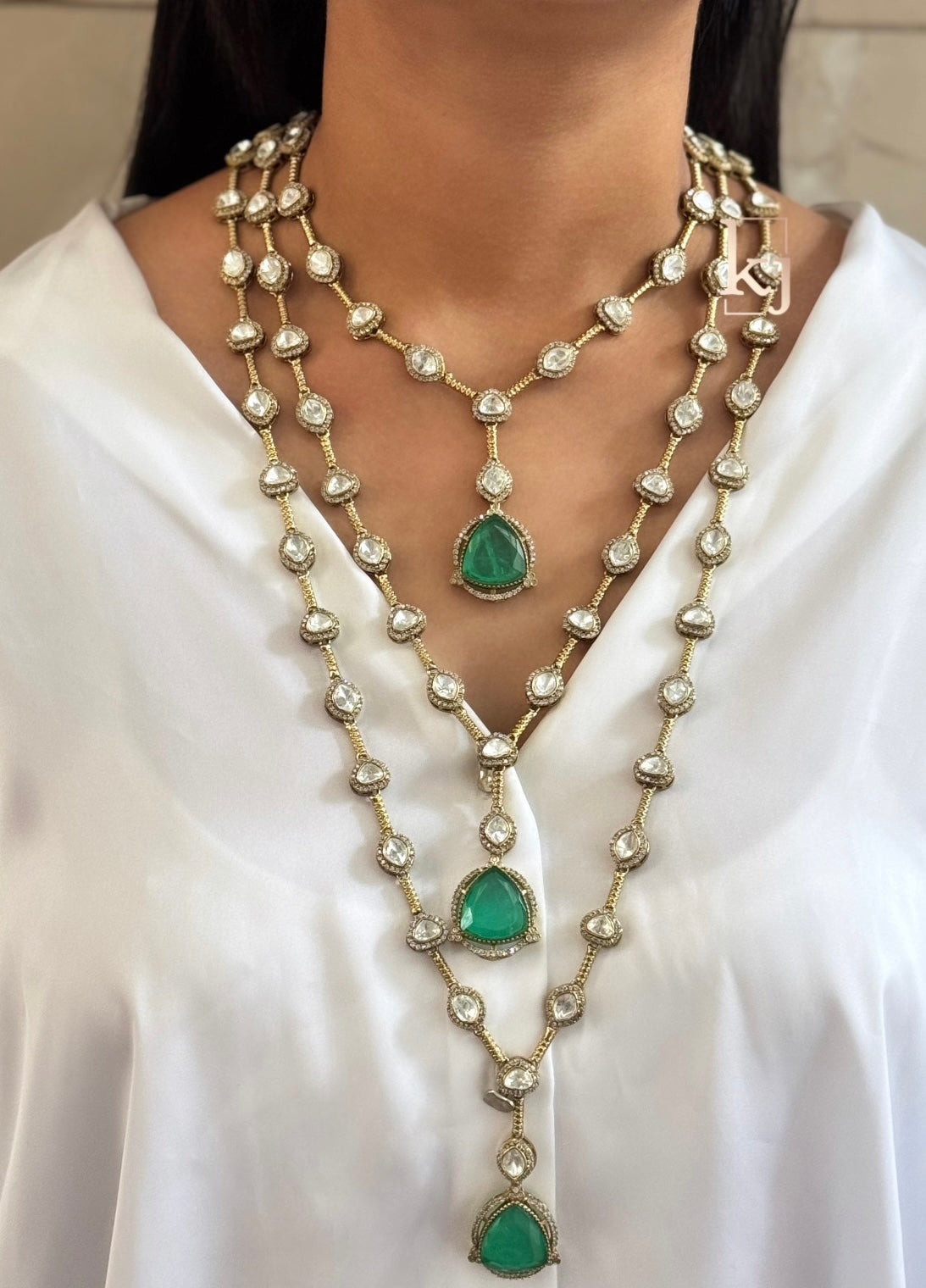 Zen three layers necklace set