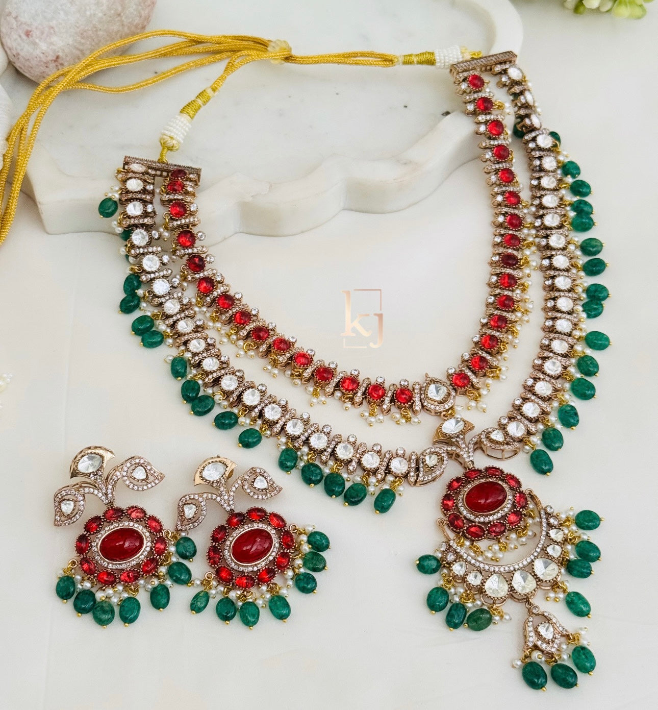 malika polki necklace set