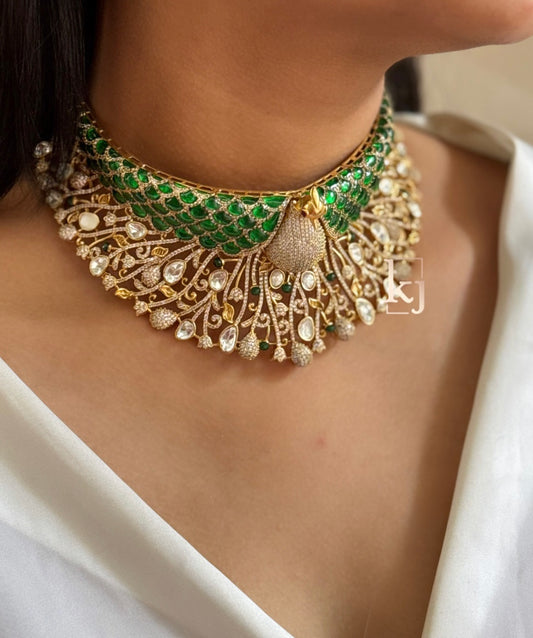Peacock choker set