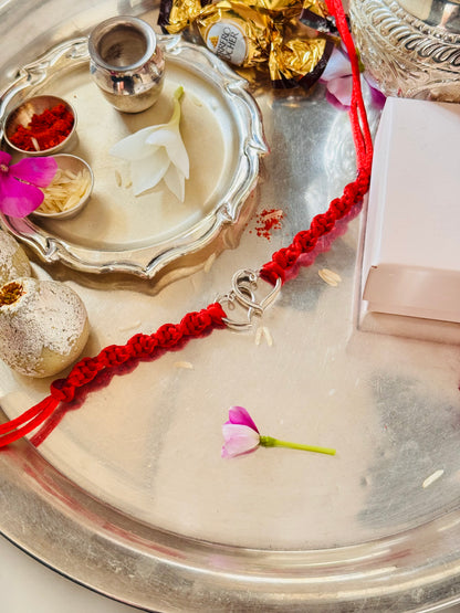 92.5 sliver Cristina Heart Rakhi