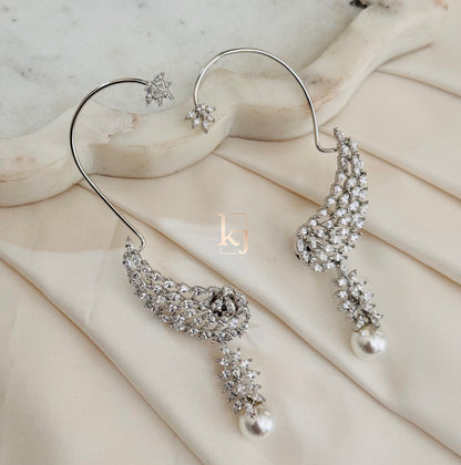 Pearl earcuff earrings