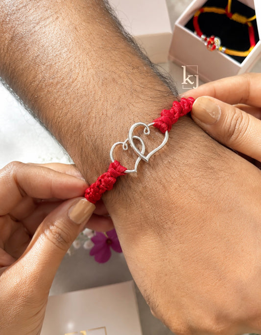 92.5 sliver Cristina Heart Rakhi