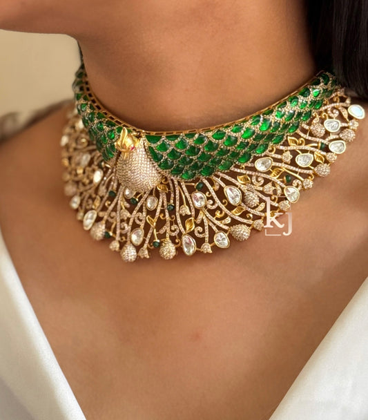 Peacock choker set