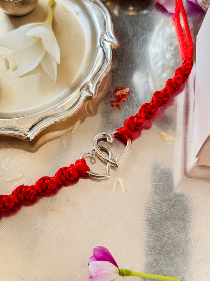 92.5 sliver Cristina Heart Rakhi
