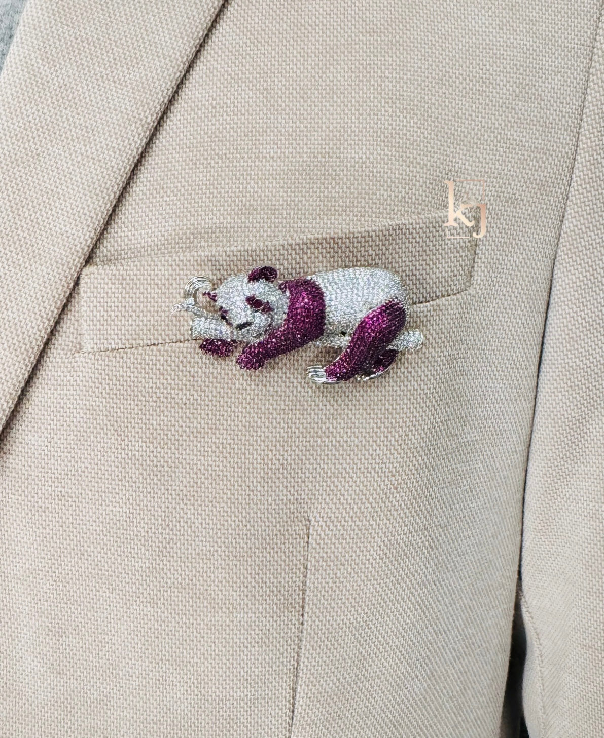 Panda brooch