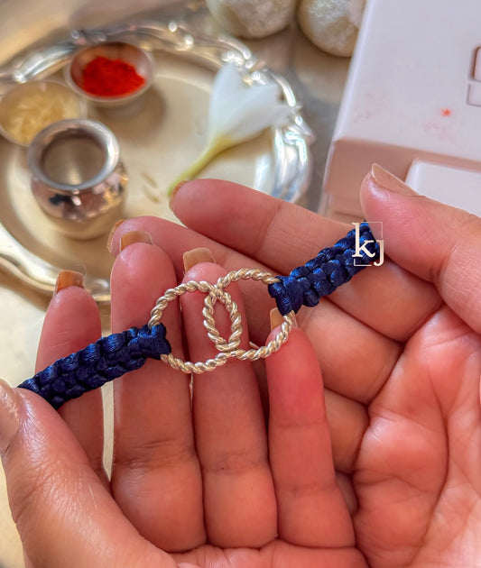 92.5 Silver Double ring Rakhi