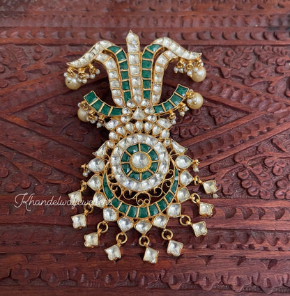 Nawabs Dimond And Green Kundan Kalangi