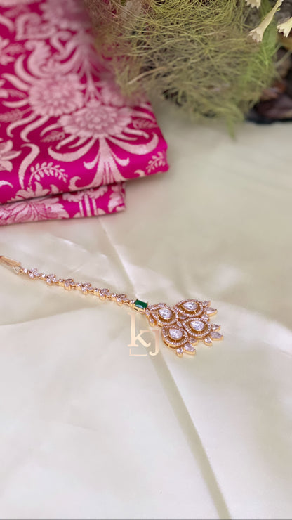 Suzanne Gold Plated Traditional Kundan Maang Tika