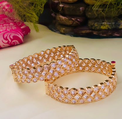 Syesha Gold Plated Polki Bangles