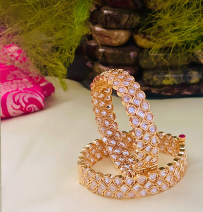 Syesha Gold Plated Polki Bangles